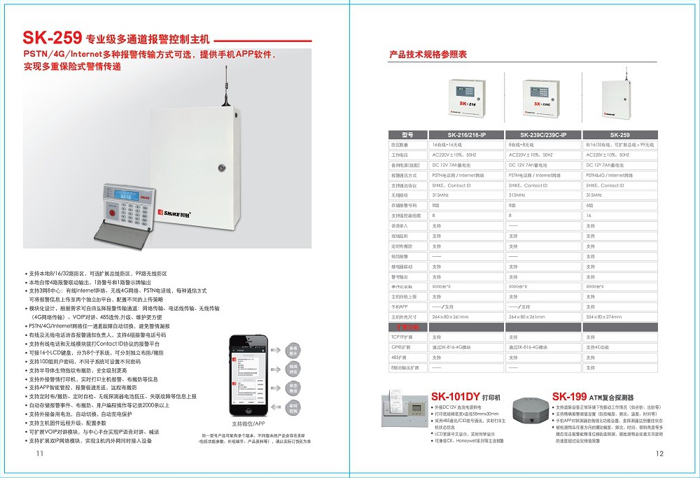 SK-259 专业级多通道报警控制主机