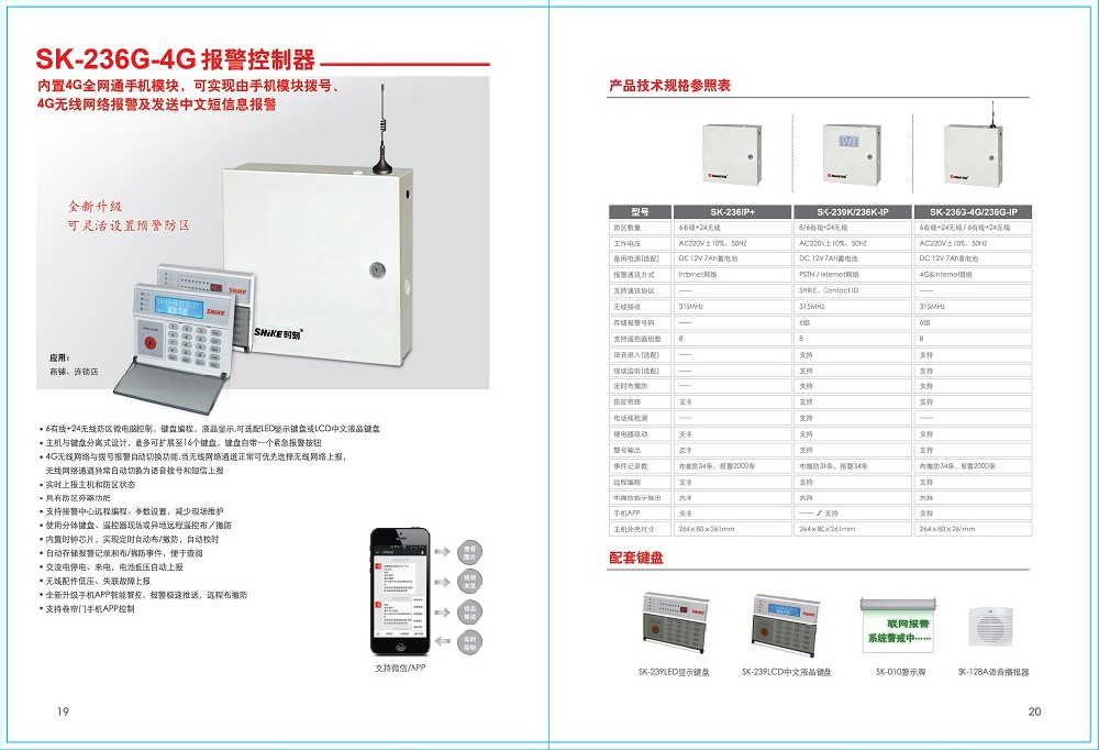 SK-236G-4G 报警控制器